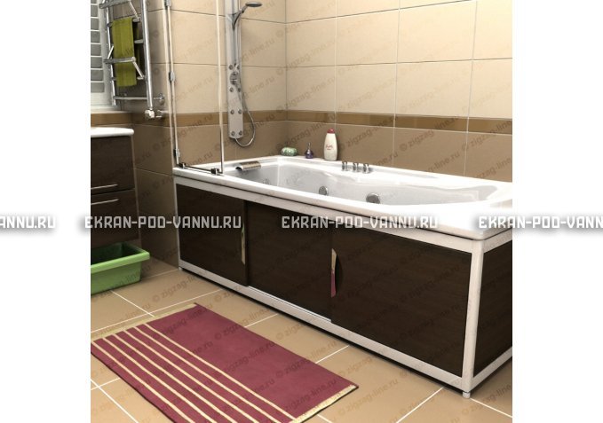 Экран из МДФ EMMY Малибу 170 венге в алюминиевой раме – купить по цене 7200 руб. в интернет-магазине в городе Ижевск картинка 1