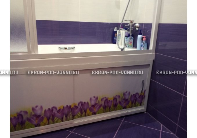 Экран на роликах EUROPLEX  Ирисы – купить по цене 12400 руб. в интернет-магазине в городе Ижевск картинка 3