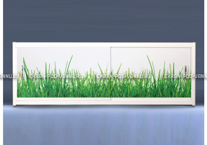 Экран на роликах EUROPLEX Трава – купить по цене 12400 руб. в интернет-магазине в городе Ижевск картинка 1