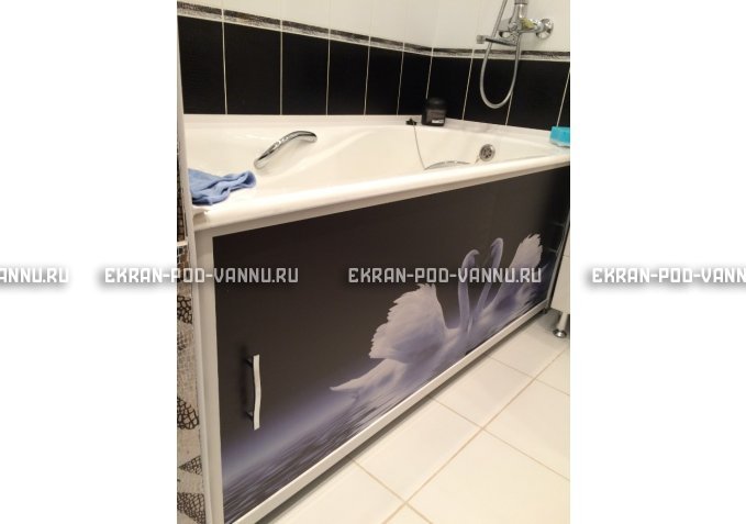 Раздвижной ФОТО экран - Лебеди – купить по цене 8500 руб. в интернет-магазине в городе Ижевск картинка 2