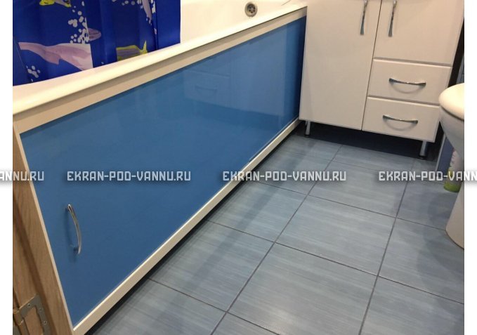 Раздвижной экран EUROPLEX Комфорт голубой – купить по цене 6750 руб. в интернет-магазине в городе Ижевск картинка 1