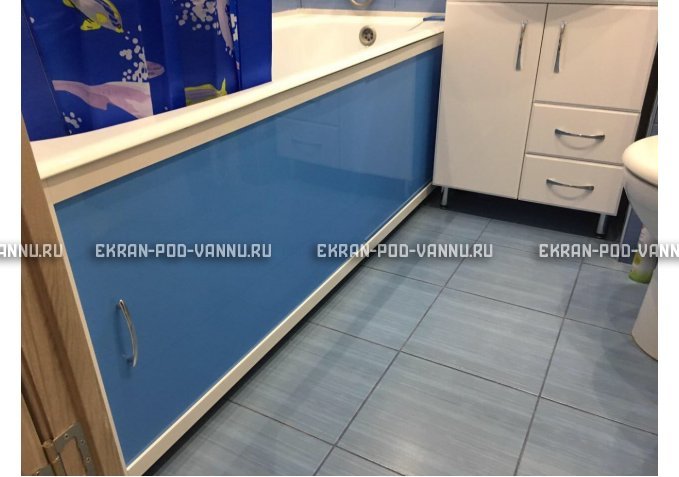 Раздвижной экран EUROPLEX Комфорт голубой – купить по цене 6750 руб. в интернет-магазине в городе Ижевск картинка 3