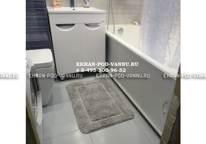Раздвижной экран EUROPLEX Комфорт Серебро колотый лед – купить по цене 6550 руб. в интернет-магазине в городе Ижевск картинка 2