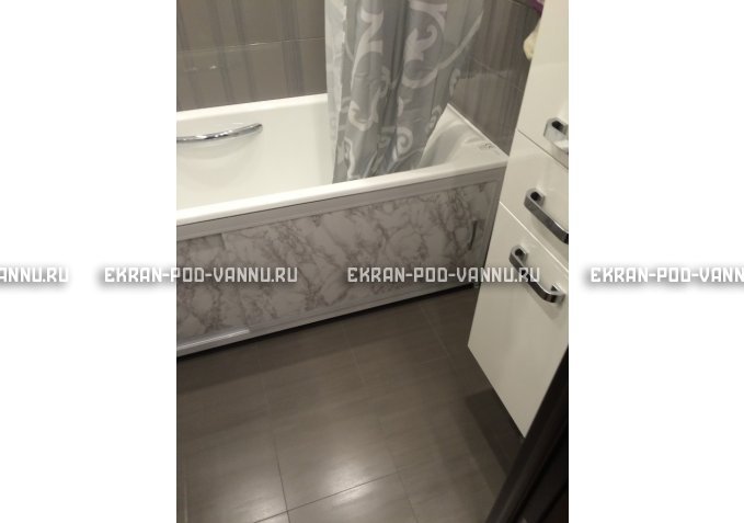 Раздвижной экран EUROPLEX Комфорт серый мрамор – купить по цене 6250 руб. в интернет-магазине в городе Ижевск картинка 3