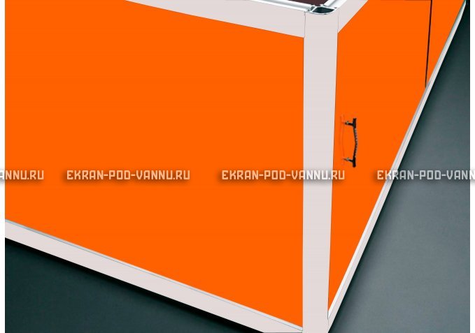 Угловой экран EUROPLEX Комфорт оранжевый – купить по цене 8180 руб. в интернет-магазине в городе Ижевск картинка 1