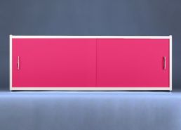 Экран раздвижной EUROPLEX Комфорт 100 см розовый